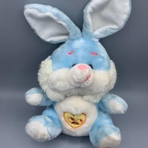 VTG Blue Easter Bunny Plush Embroidered Belly 15"